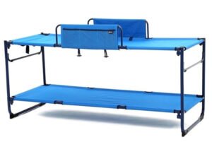Camping bunk beds with hand rails to stop failling out