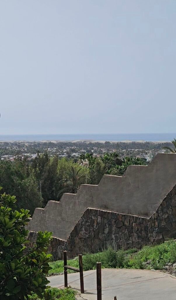 distant image of the Mas Palomas Sand Dunes in Gran Canaria